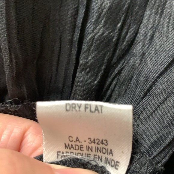 Tango Mango Deep Black, Long Sleeve Party Blouse w Ruffles and Embellishments - Picture 10 of 15